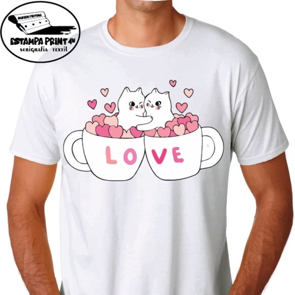 KITTENS LOVE T-SHIRT UNISEX VALENTINE'S DAY - Picture 1 of 1